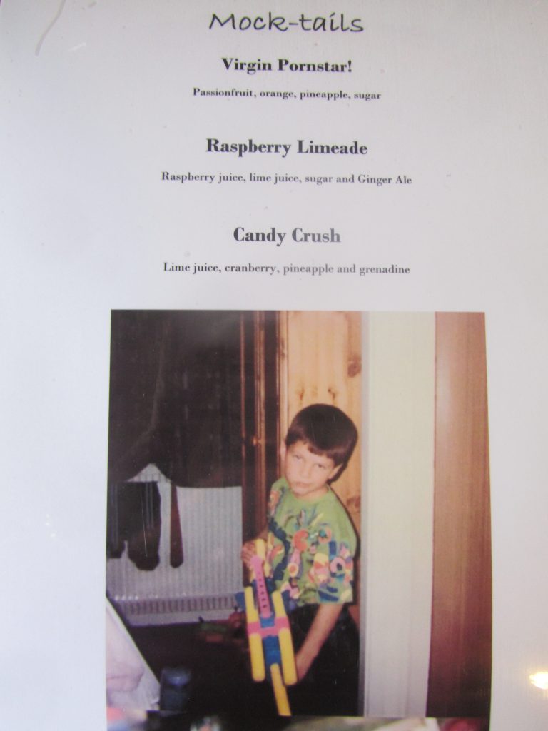 30th Birthday Cocktail Party menu