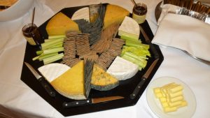 Large cheese platter at Hazelwood Castle
